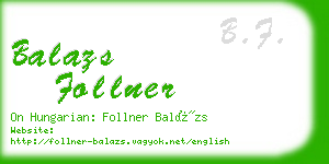 balazs follner business card